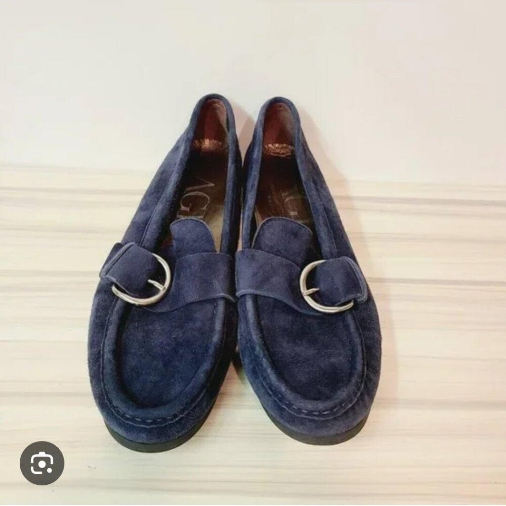 ITALIAN WOMEN'S SUEDE LOAFERS, SIZE 5.5